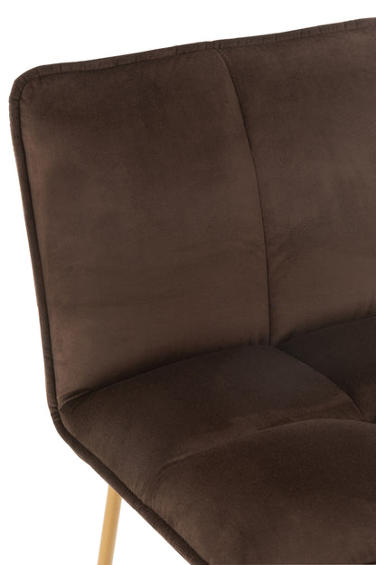 Barchair Pierre Metal/Textile Dark Brown