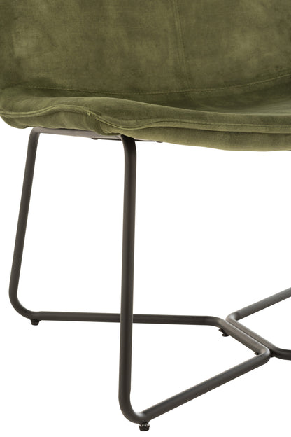 Lounge Chair Isabel Metal/Textile Green