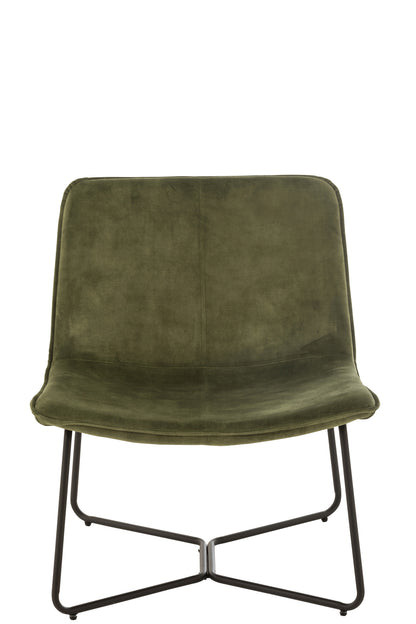 Lounge Chair Isabel Metal/Textile Green