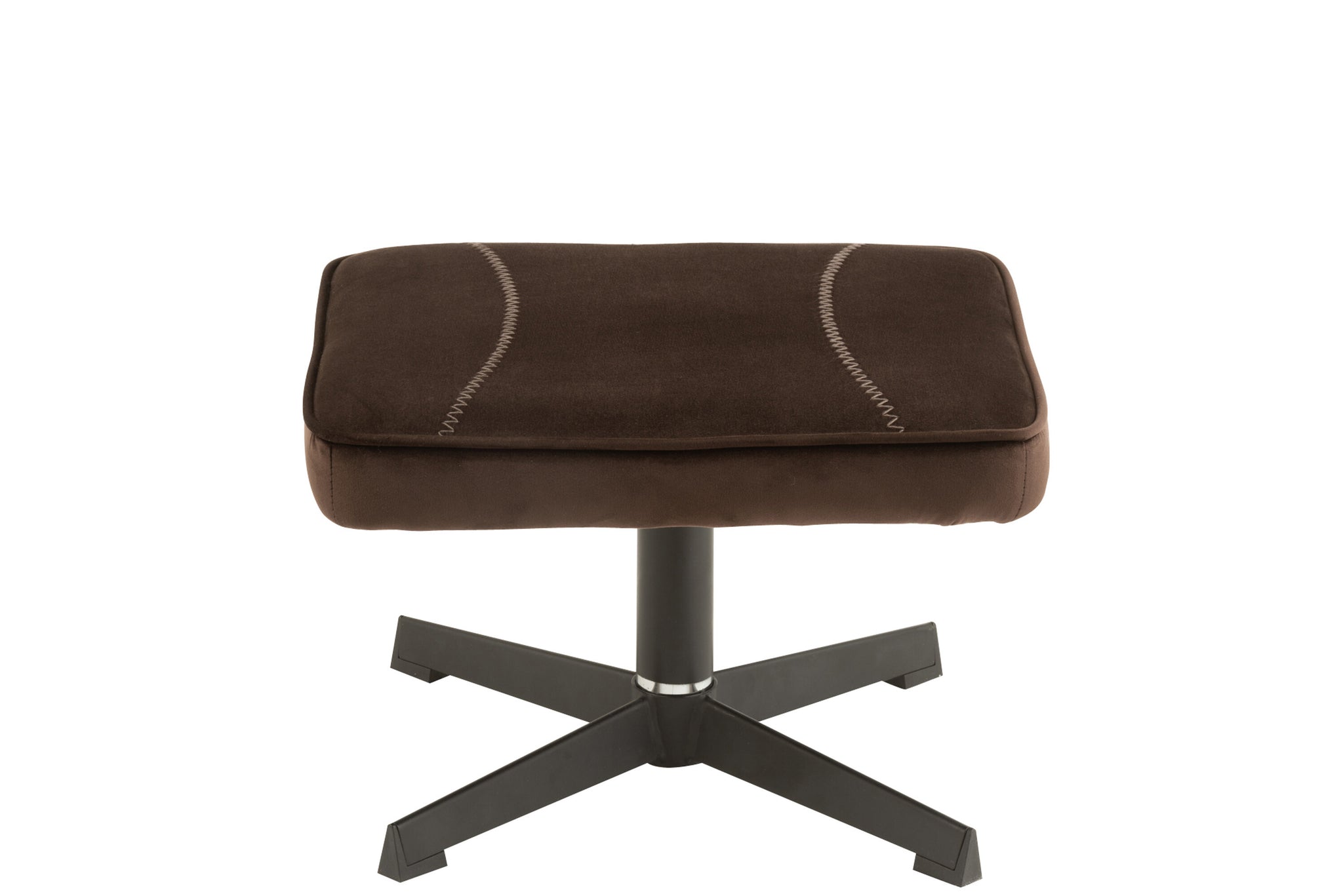 Relax Sofa+ Footstool Metal/Textile Dark Brown