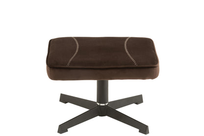 Relax Sofa+ Footstool Metal/Textile Dark Brown