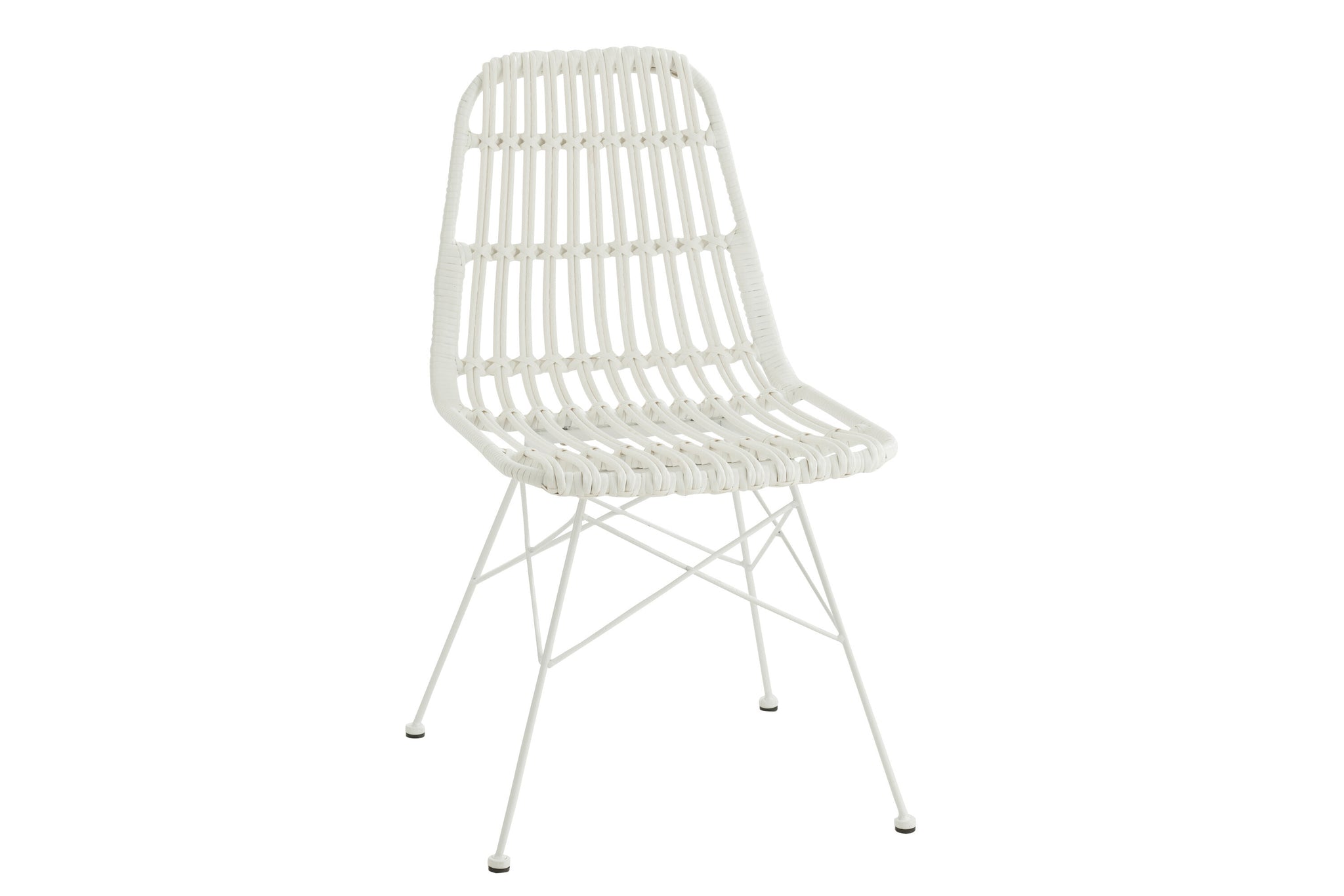 Chair Rachel Outdoors Met/Rattan White