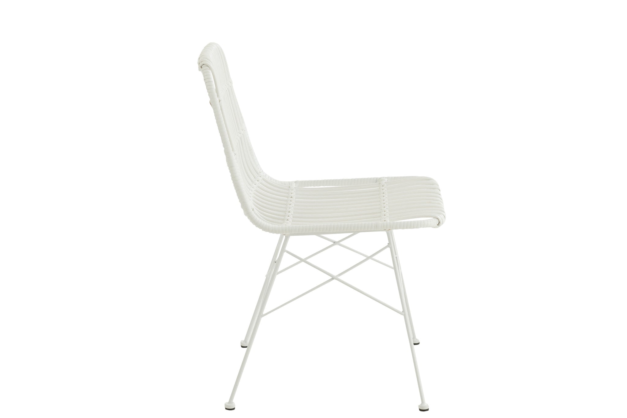 Chair Rachel Outdoors Met/Rattan White