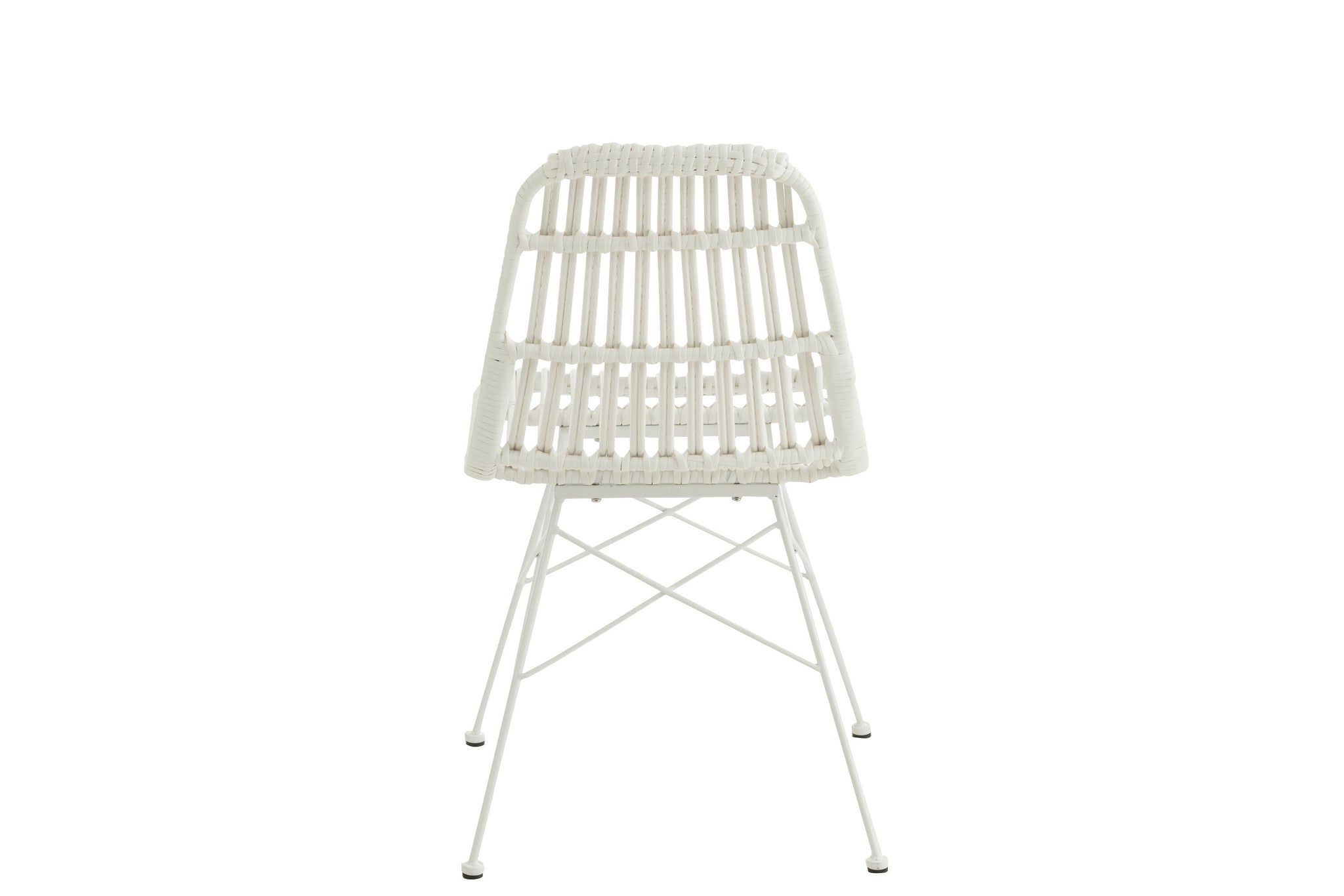 Chair Rachel Outdoors Met/Rattan White