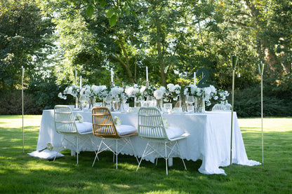 Chair Rachel Outdoors Met/Rattan White