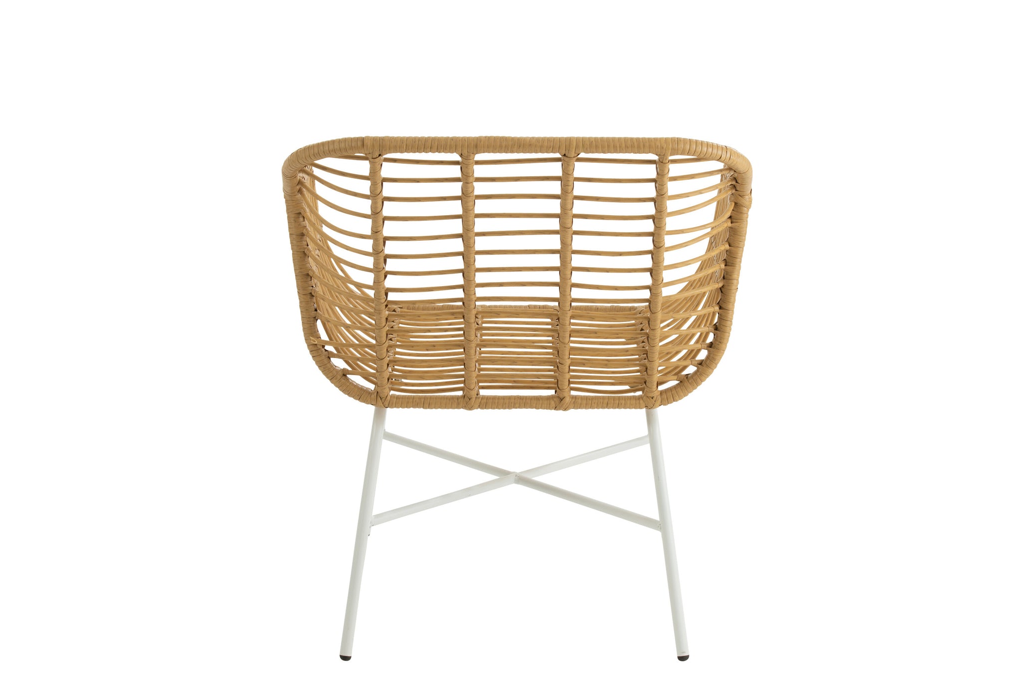 Chair Rachelle Outdoors Met/Rattan Natural/White