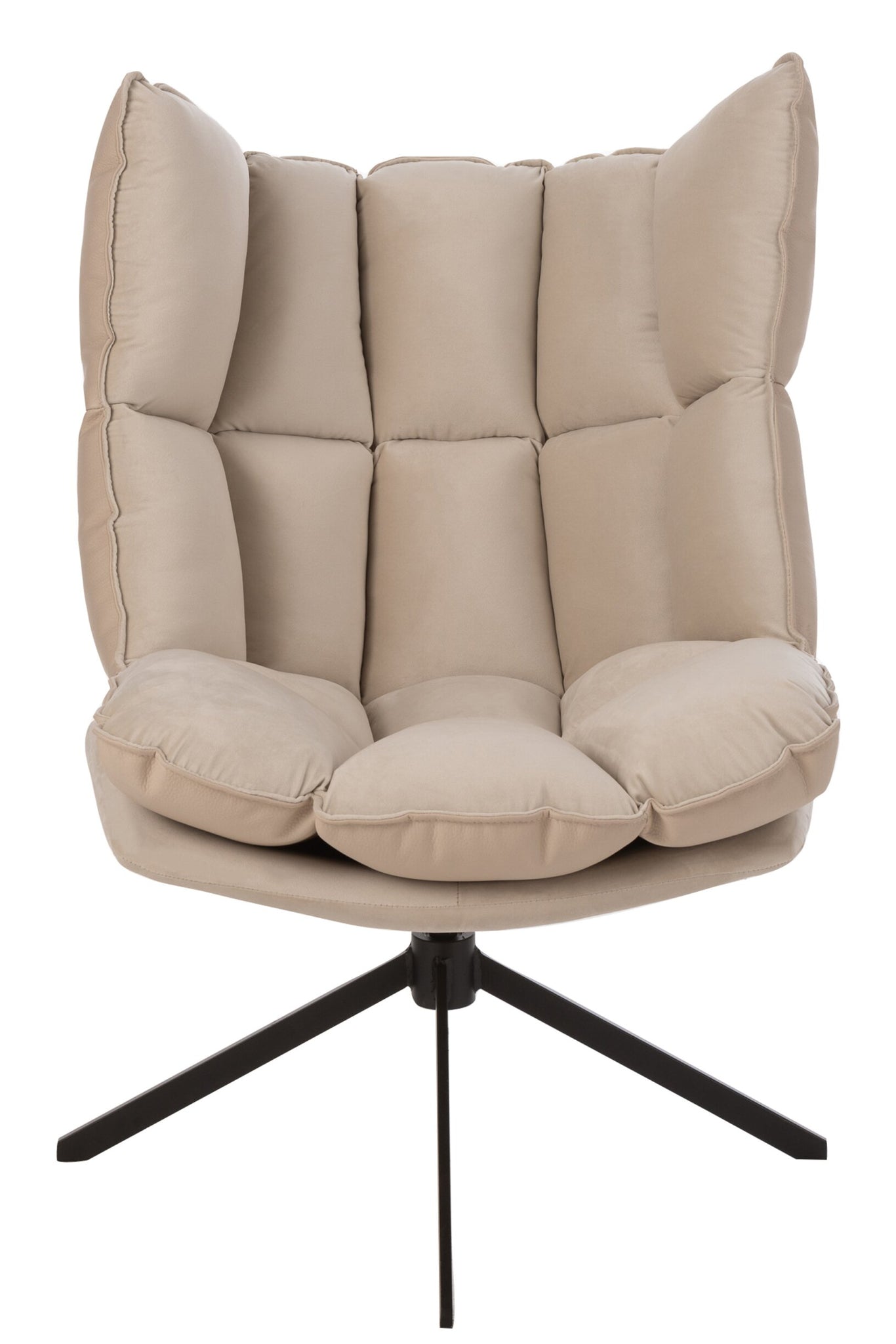 Sessel Relax Kissen auf Gestell Textil/Metall Beige