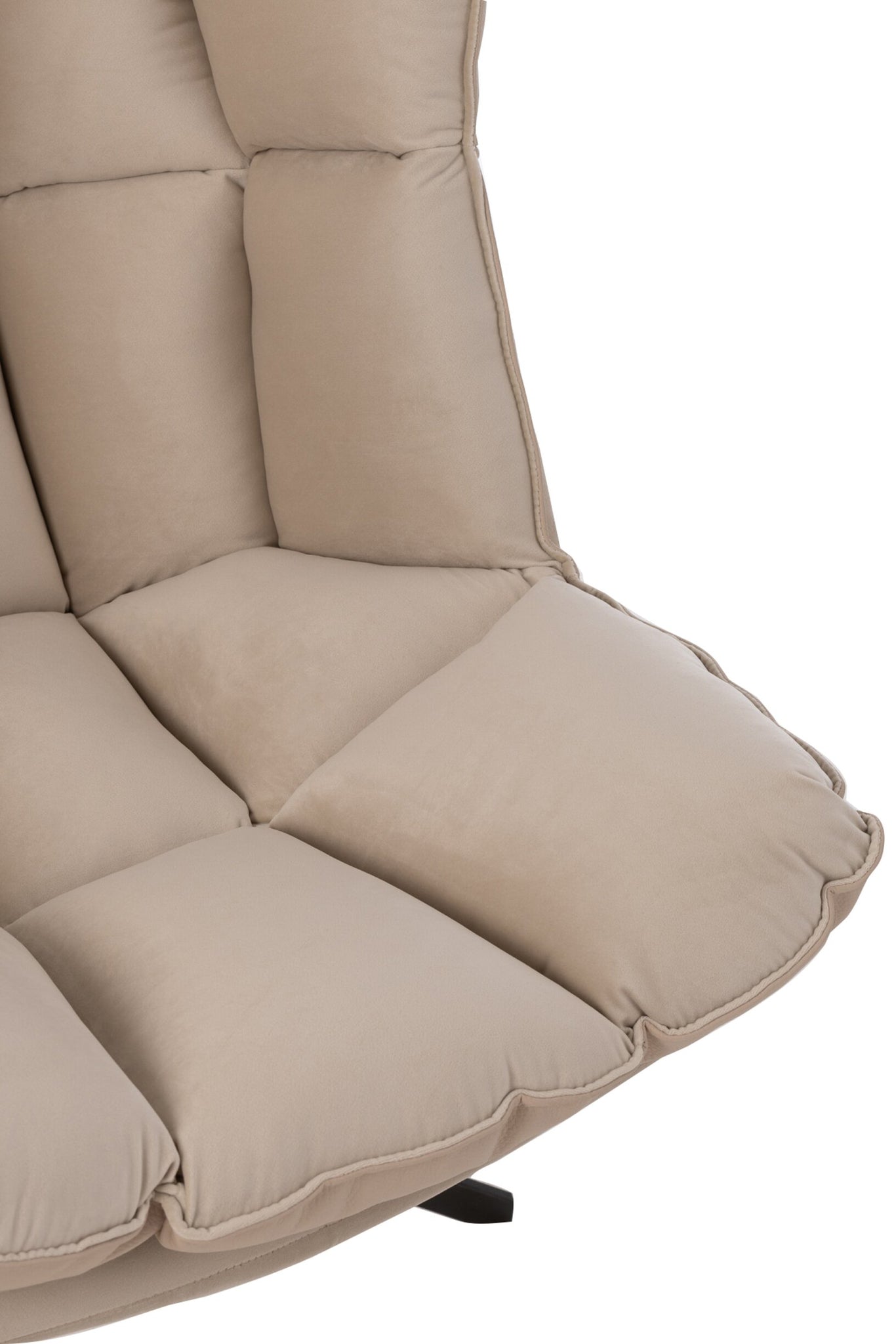 Sessel Relax Kissen auf Gestell Textil/Metall Beige