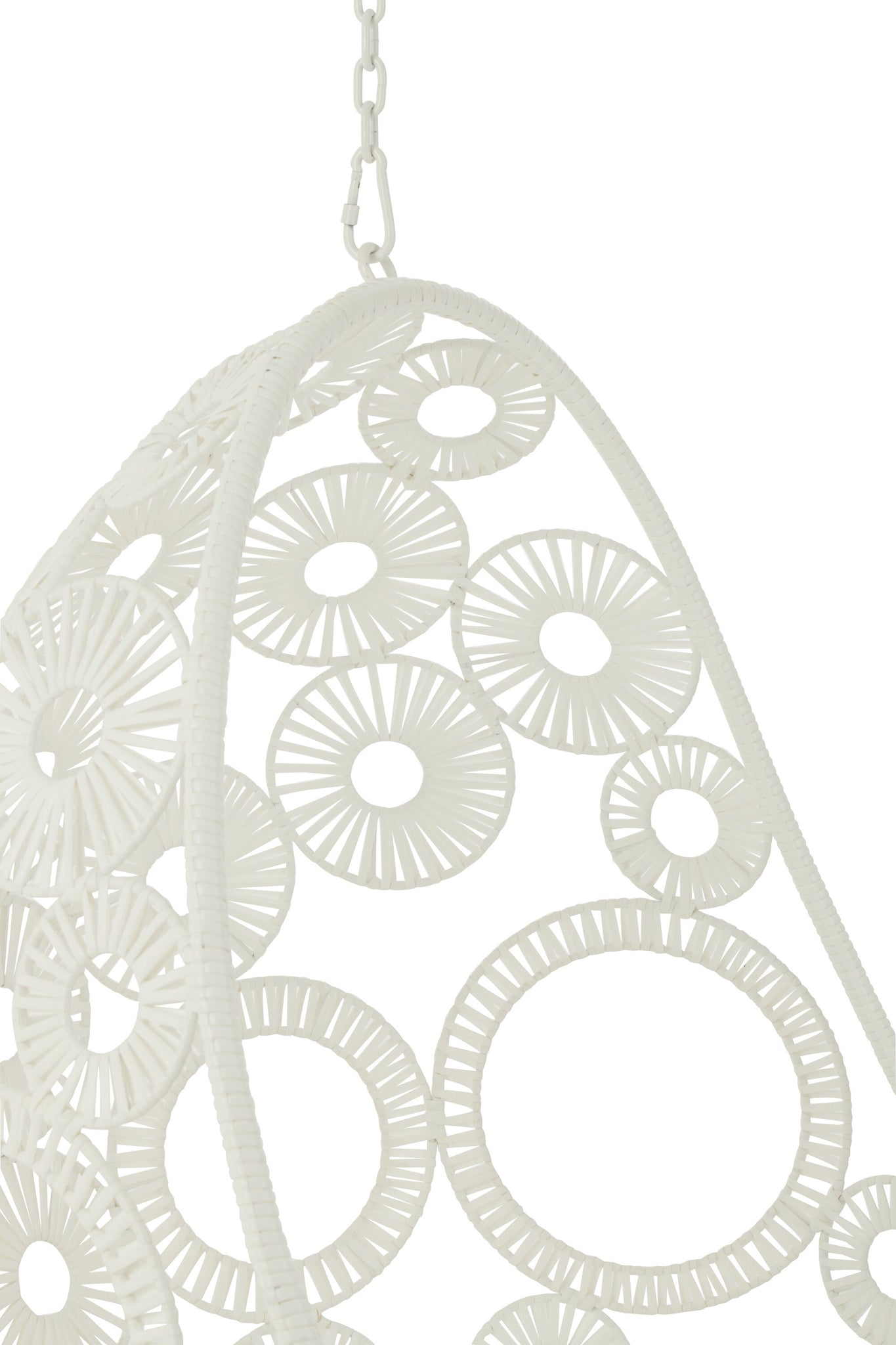 Hanging Chair+Cushions Bula Metal/Reed White