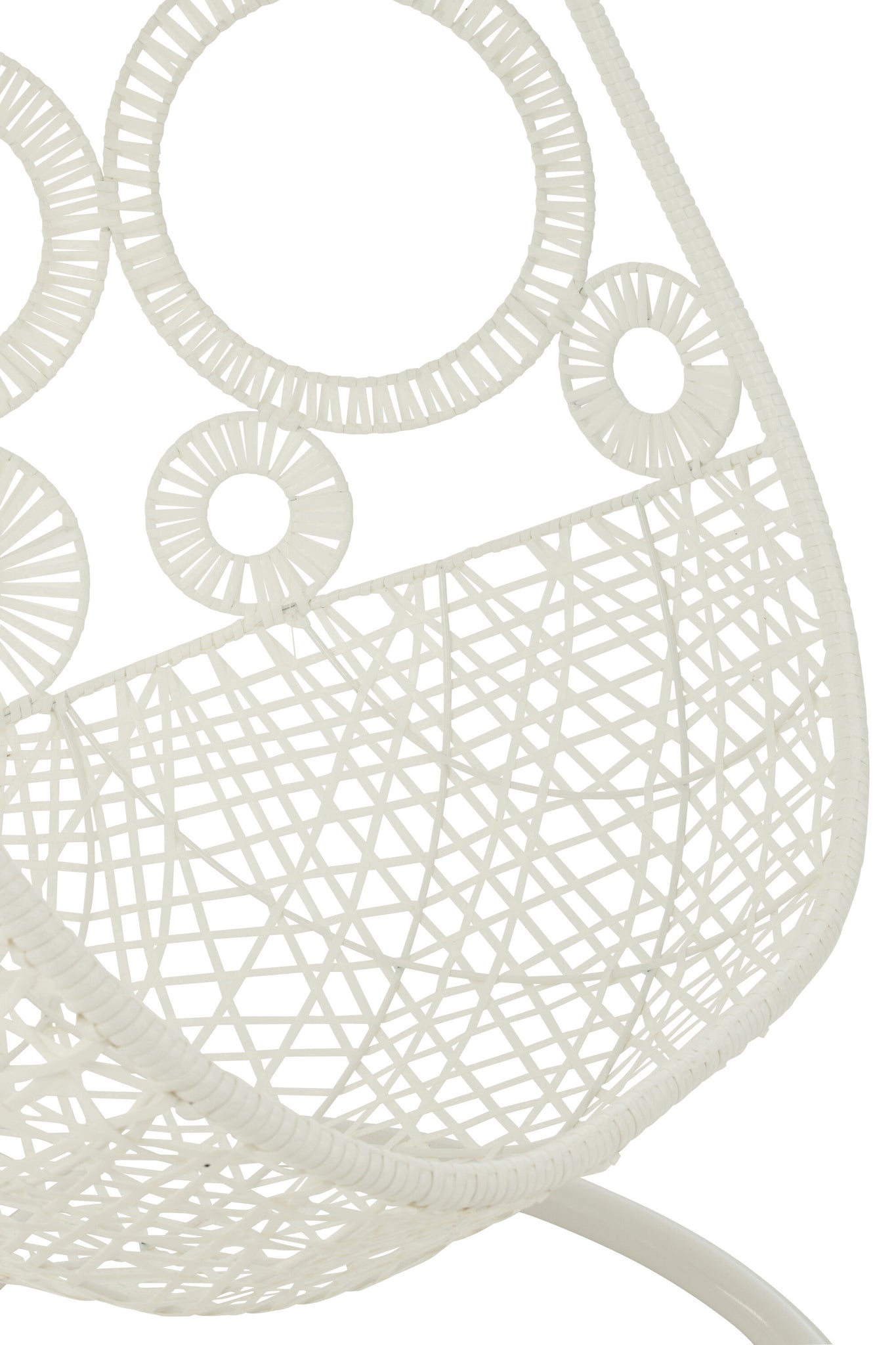 Hanging Chair+Cushions Bula Metal/Reed White