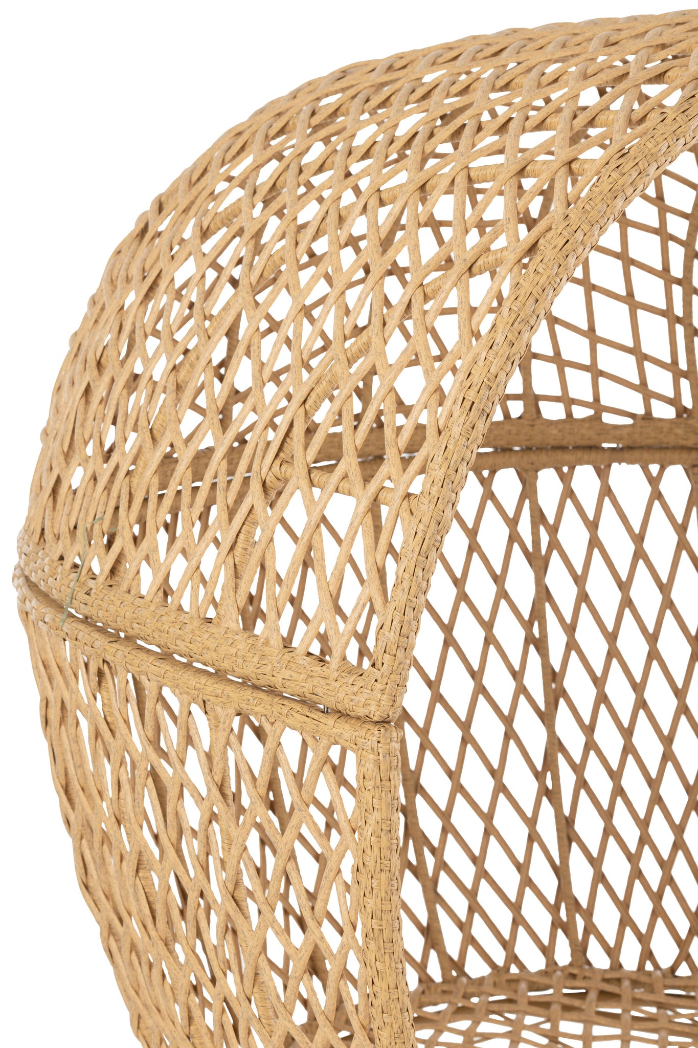 Loungechair+Cushions Eva Metal/Reed Beige