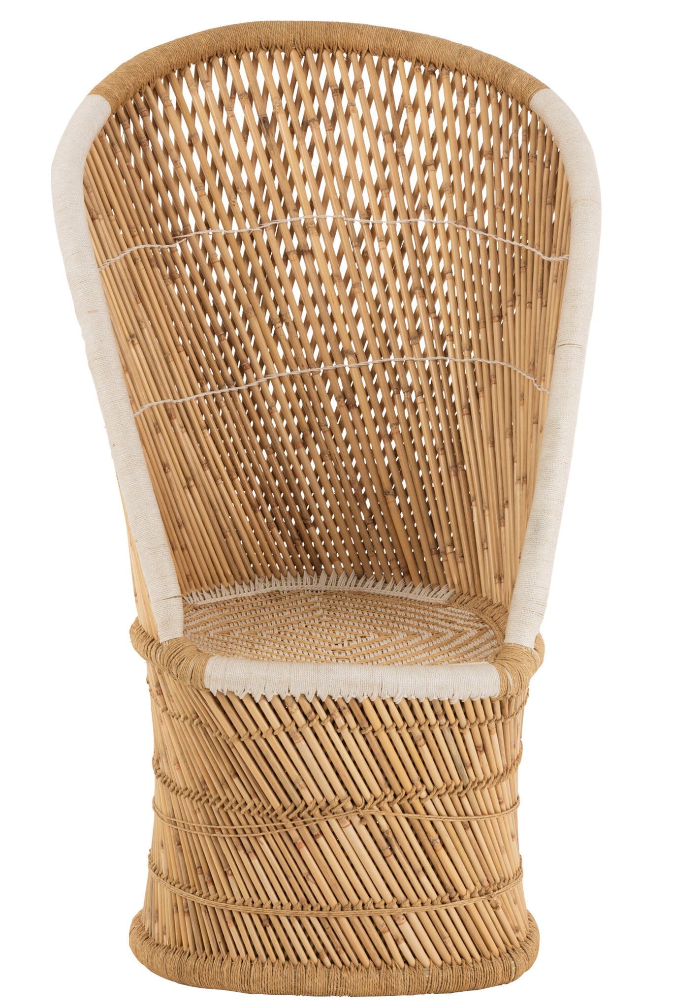 Chair Backrest Bamboo Natural/White Adult
