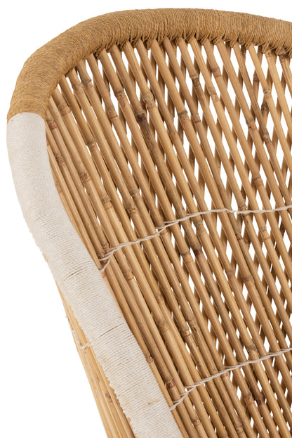Chair Backrest Bamboo Natural/White Adult