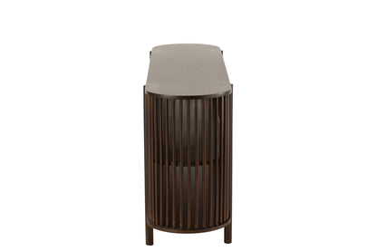 Sidetable Mangohout Donkerbruin 160x38x75 cm