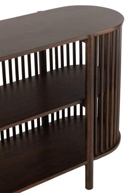 Sidetable Mangohout Donkerbruin 160x38x75 cm