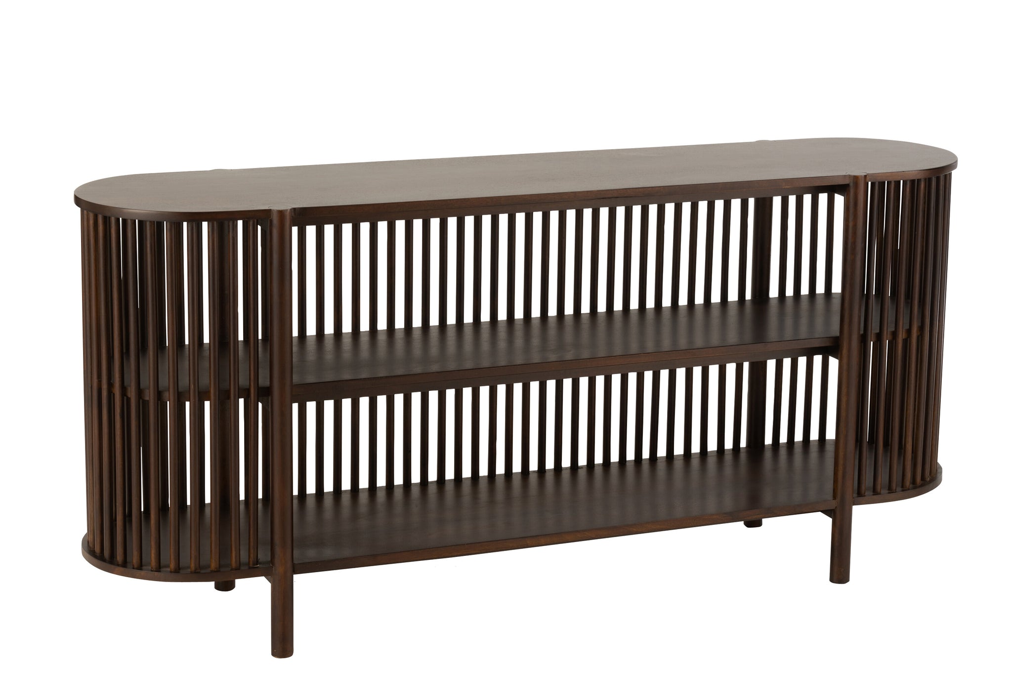 Sidetable Mangohout Donkerbruin 160x38x75 cm