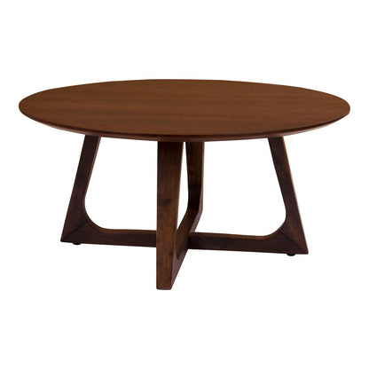Hellerup Couchtisch – Nussbaumfurnier, ø75×36 cm