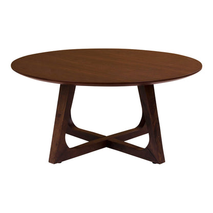 Hellerup Couchtisch – Nussbaumfurnier, ø75×36 cm