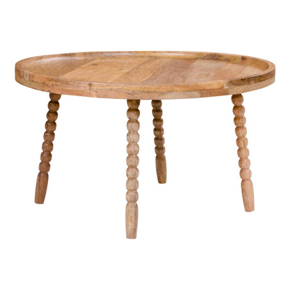 Jammu Couchtisch – Mangoholz, natur, ø60×35 cm