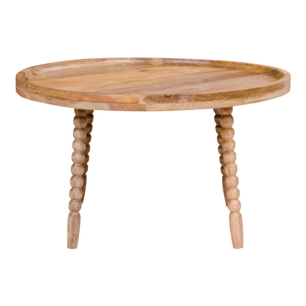 Jammu Couchtisch – Mangoholz, natur, ø60×35 cm