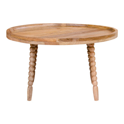 Jammu Couchtisch – Mangoholz, natur, ø60×35 cm