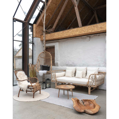 Jammu Couchtisch – Mangoholz, natur, ø60×35 cm
