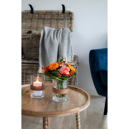 Jammu Couchtisch – Mangoholz, natur, ø60×35 cm