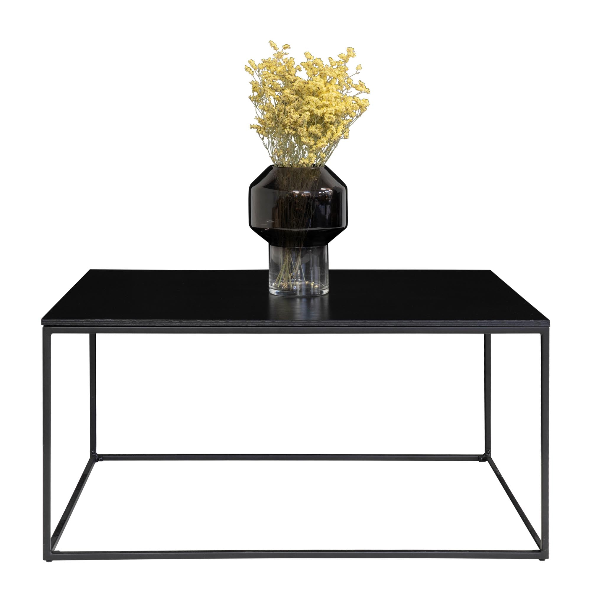 Couchtisch Schwarz Rechteckig 90x60x45 cm | Stahlrahmen