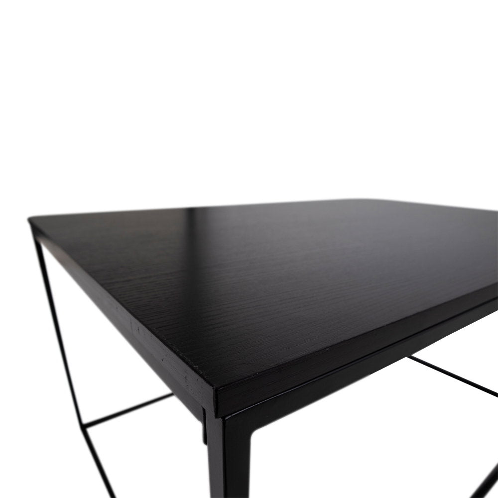 Couchtisch Schwarz Rechteckig 90x60x45 cm | Stahlrahmen
