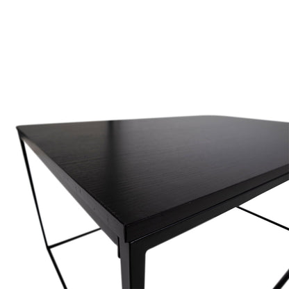 Couchtisch Schwarz Rechteckig 90x60x45 cm | Stahlrahmen