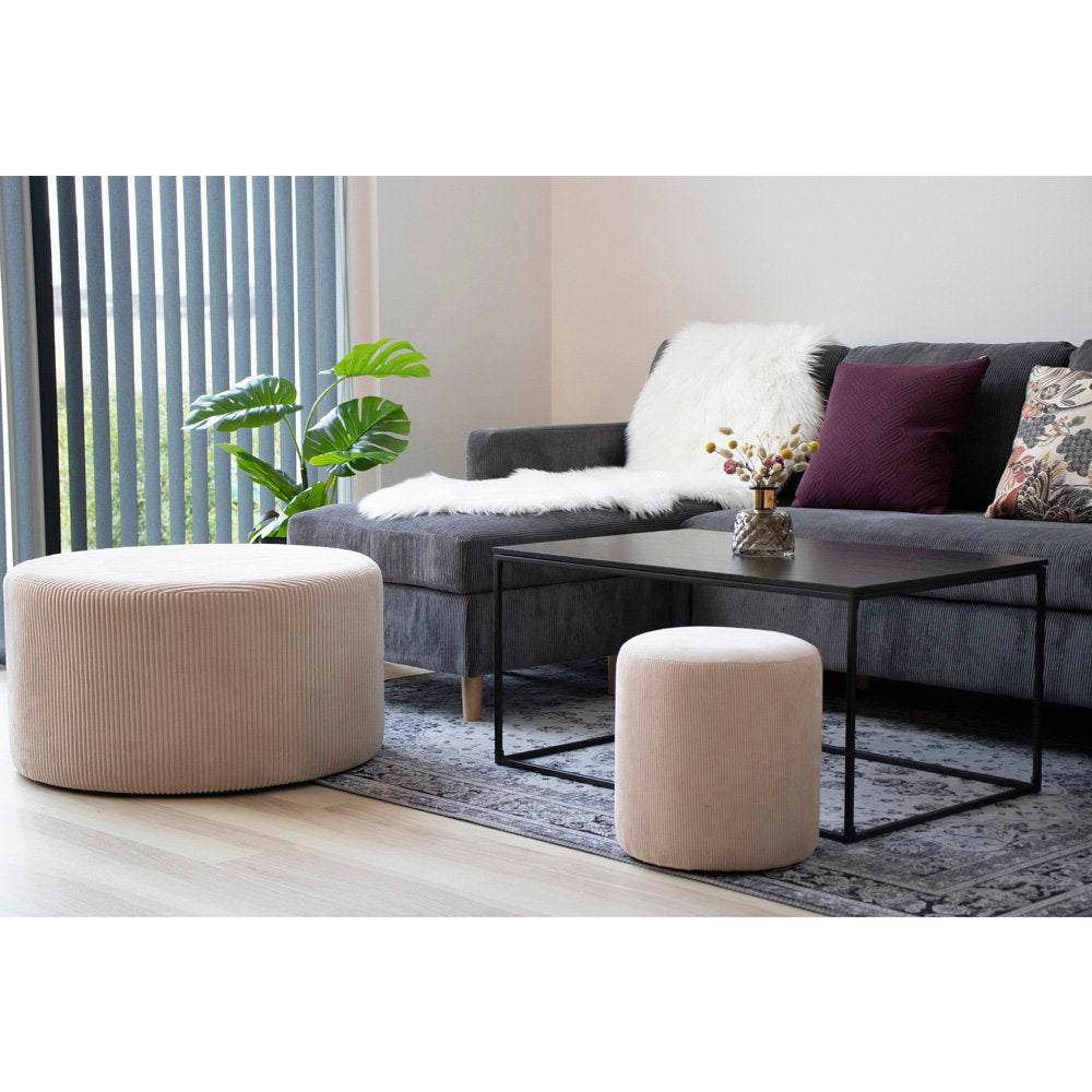 Couchtisch Schwarz Rechteckig 90x60x45 cm | Stahlrahmen