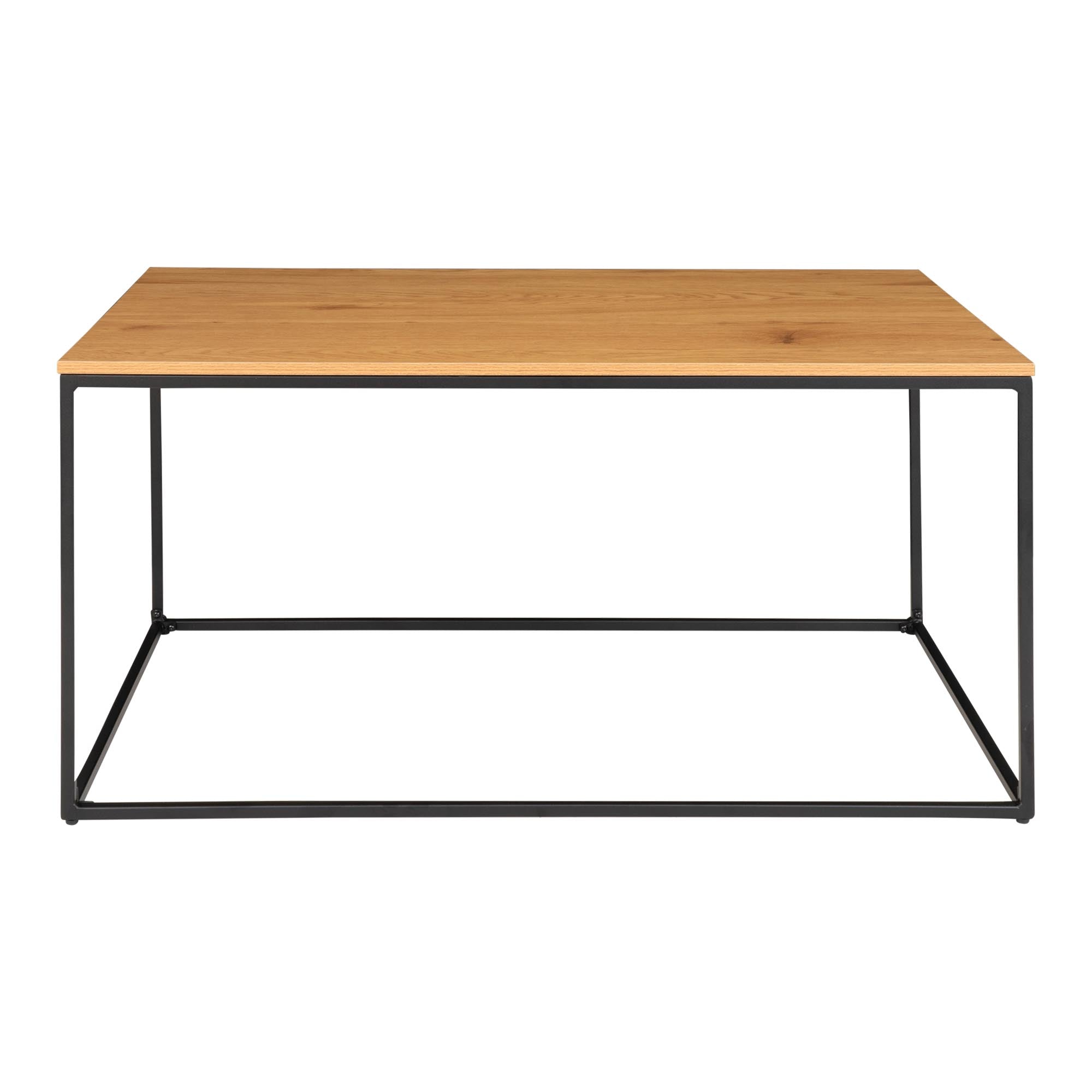 Coffee Table Oak Look Rectangular 90x60x45 cm | Black Frame