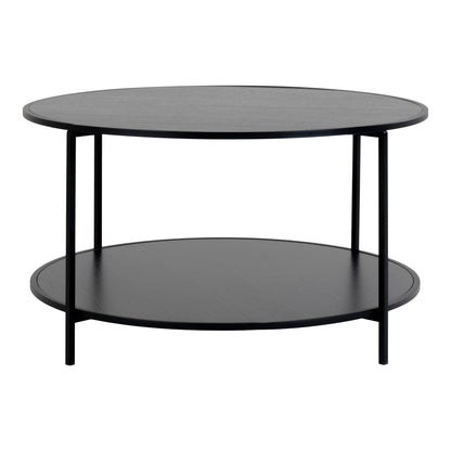 Couchtisch Schwarz Rund Ø80x45 cm | Stahlgestell