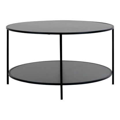 Couchtisch Schwarz Rund Ø80x45 cm | Stahlgestell