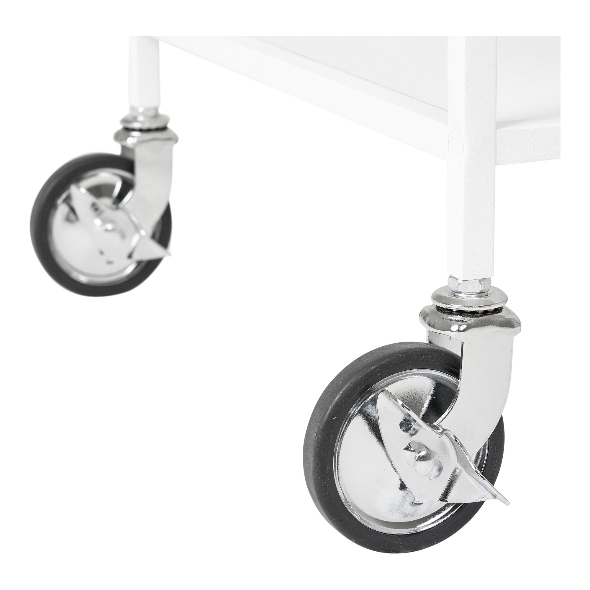 Vita Bar Trolley - Bar trolley, 2 white shelves, white frame 68x40x79 cm