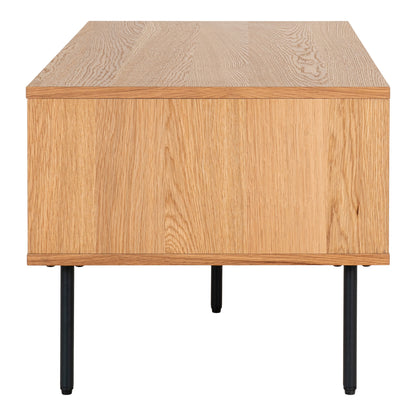 Kyoto Couchtisch – Eichenfurnier, natur, mit 2 Schubladen, 50×100×45 cm