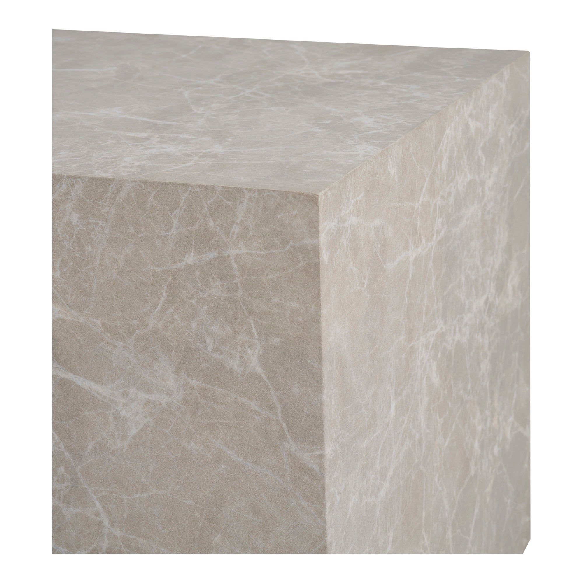 PRAGUE COFFEE TABLE SET OF 2 | MARBLE LOOK BEIGE