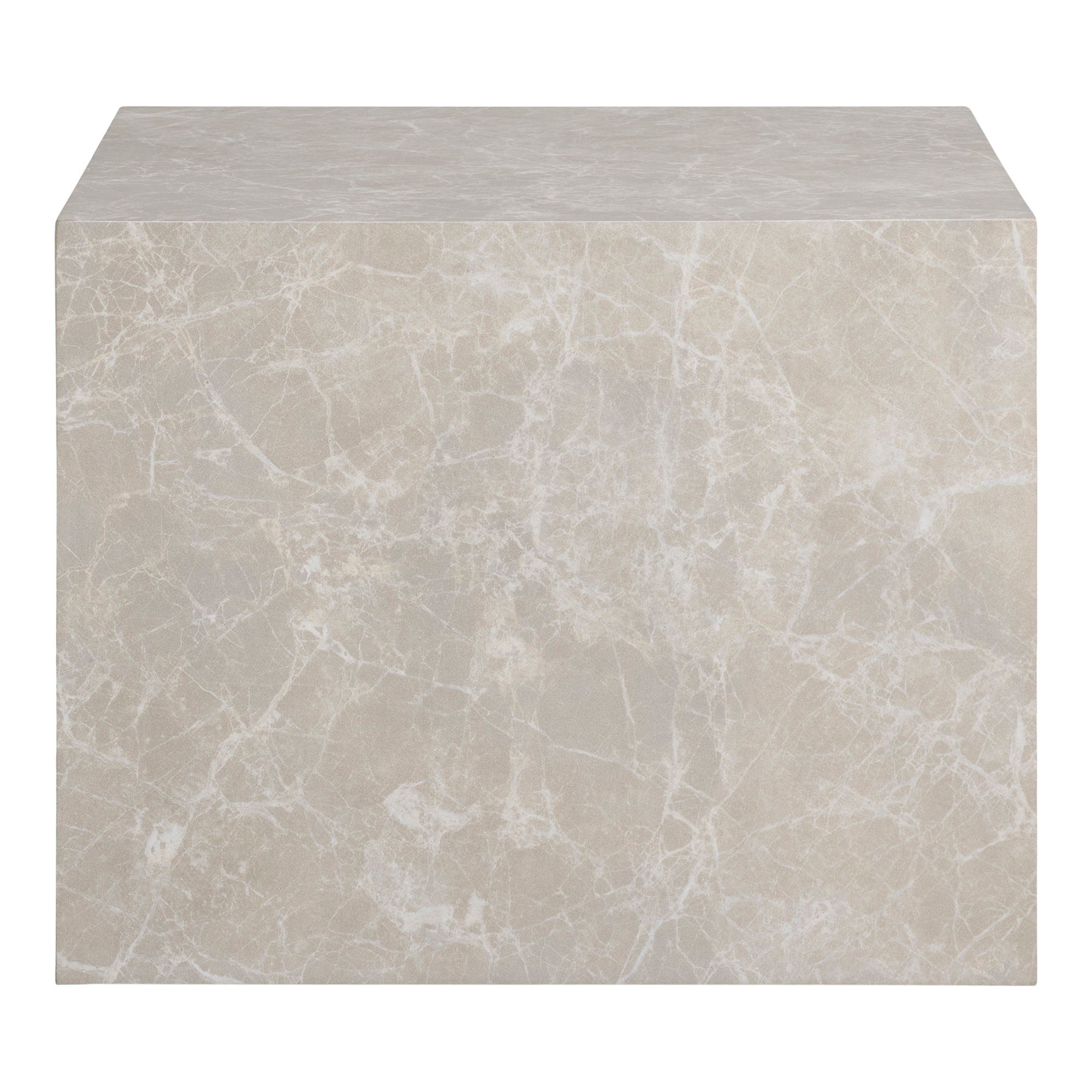 PRAGUE COFFEE TABLE SET OF 2 | MARBLE LOOK BEIGE