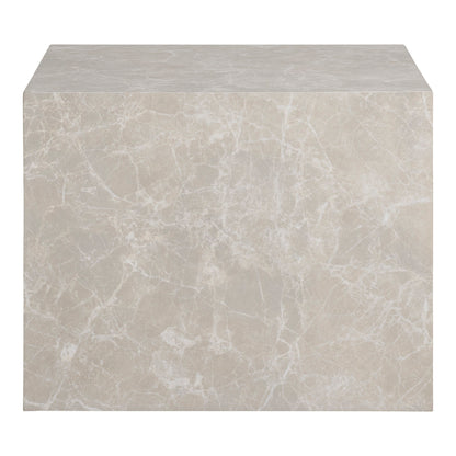 PRAGUE COFFEE TABLE SET OF 2 | MARBLE LOOK BEIGE