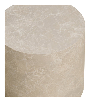 Salontafel Prague – MDF met marmerlook, beige, set van 2