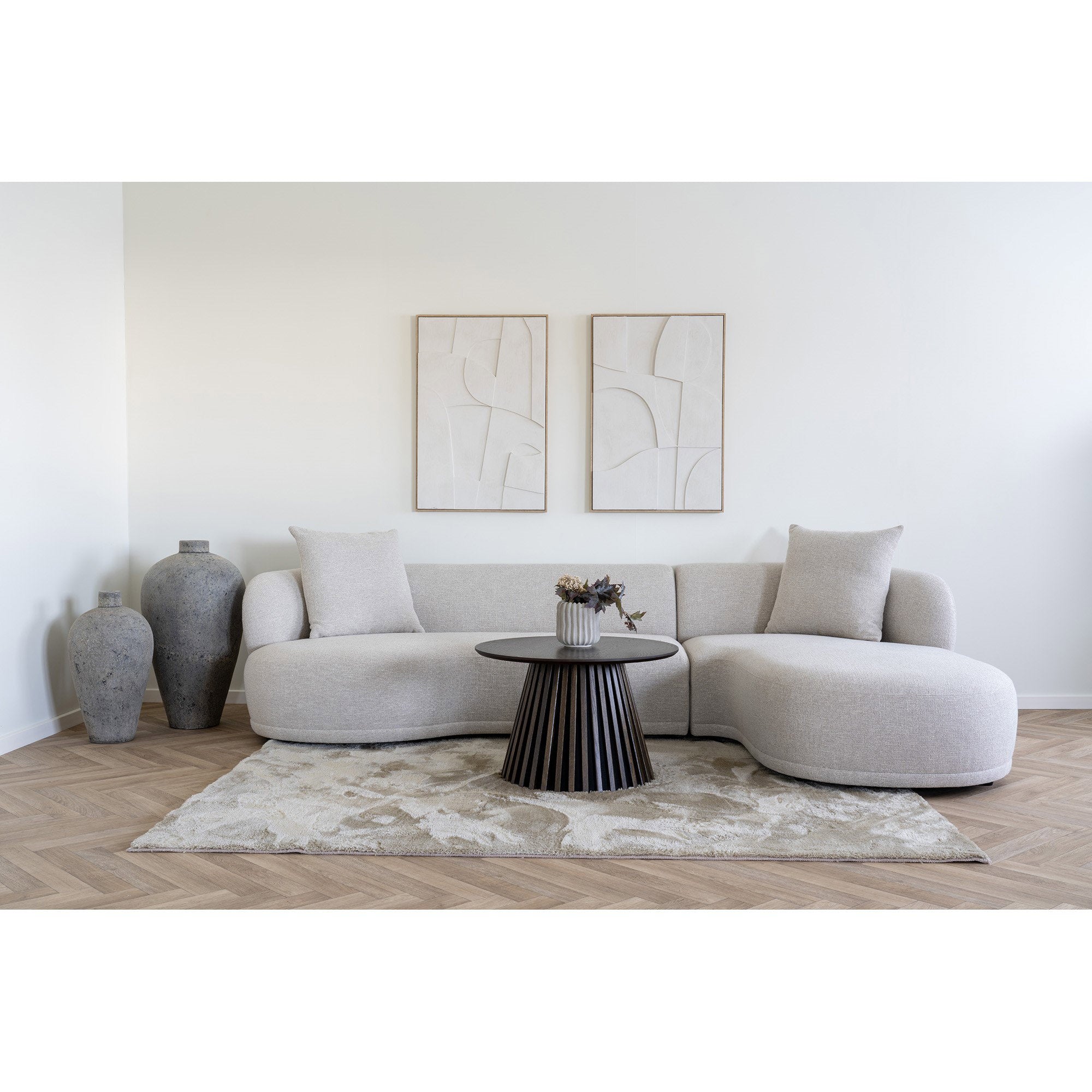 OSAKA COFFEE TABLE OAK VENEER SMOKED | Ø70X45 CM