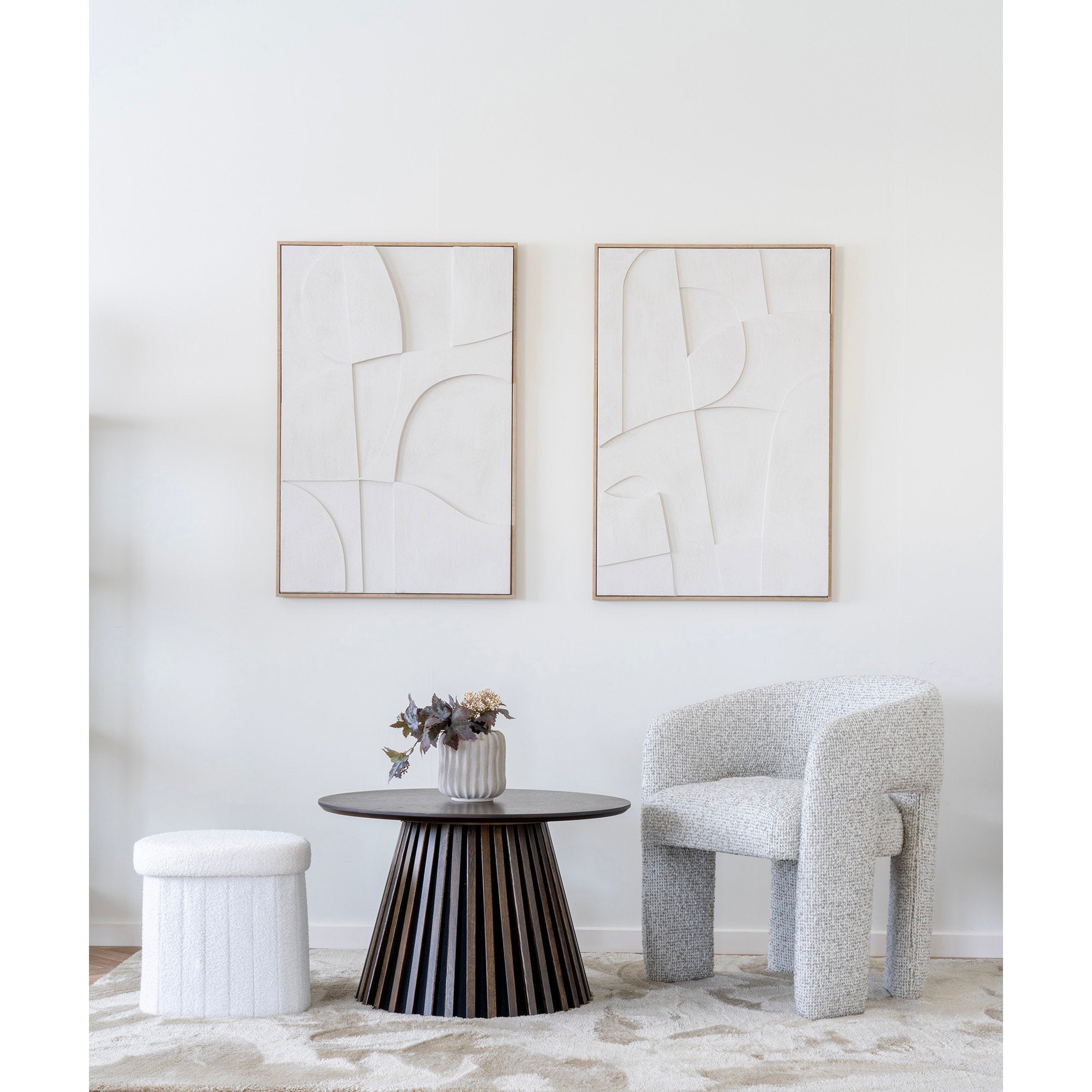 OSAKA COFFEE TABLE OAK VENEER SMOKED | Ø70X45 CM