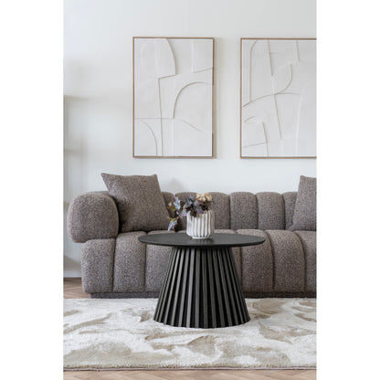 Osaka salontafel – eiken fineer, zwart, ø70×45 cm