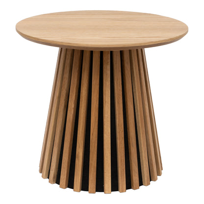 Bijzettafel Osaka – eikenfineer, naturel, ø50x45 cm