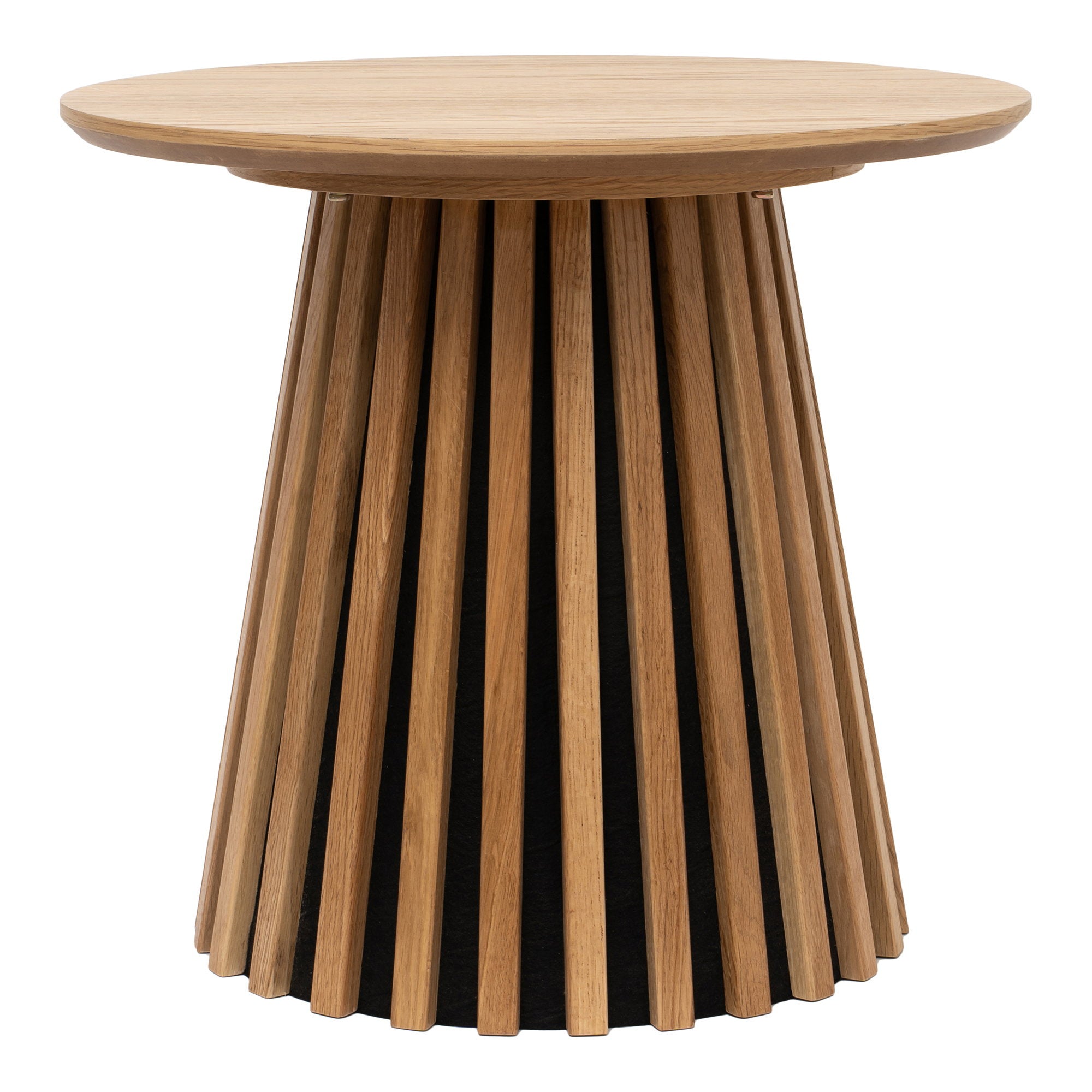 Bijzettafel Osaka – eikenfineer, naturel, ø50x45 cm