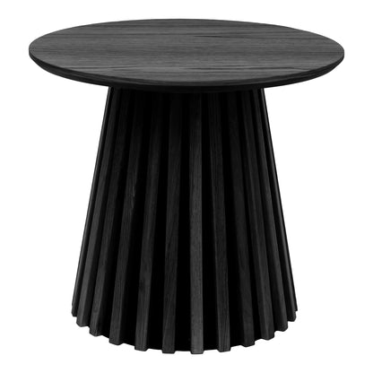 Osaka Beistelltisch - Beistelltisch, Eiche furniert, schwarz ø50x45 cm