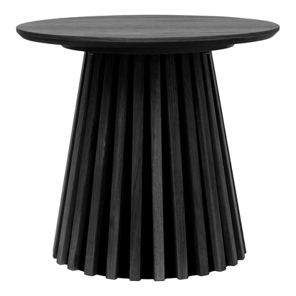 Osaka Beistelltisch - Beistelltisch, Eiche furniert, schwarz ø50x45 cm