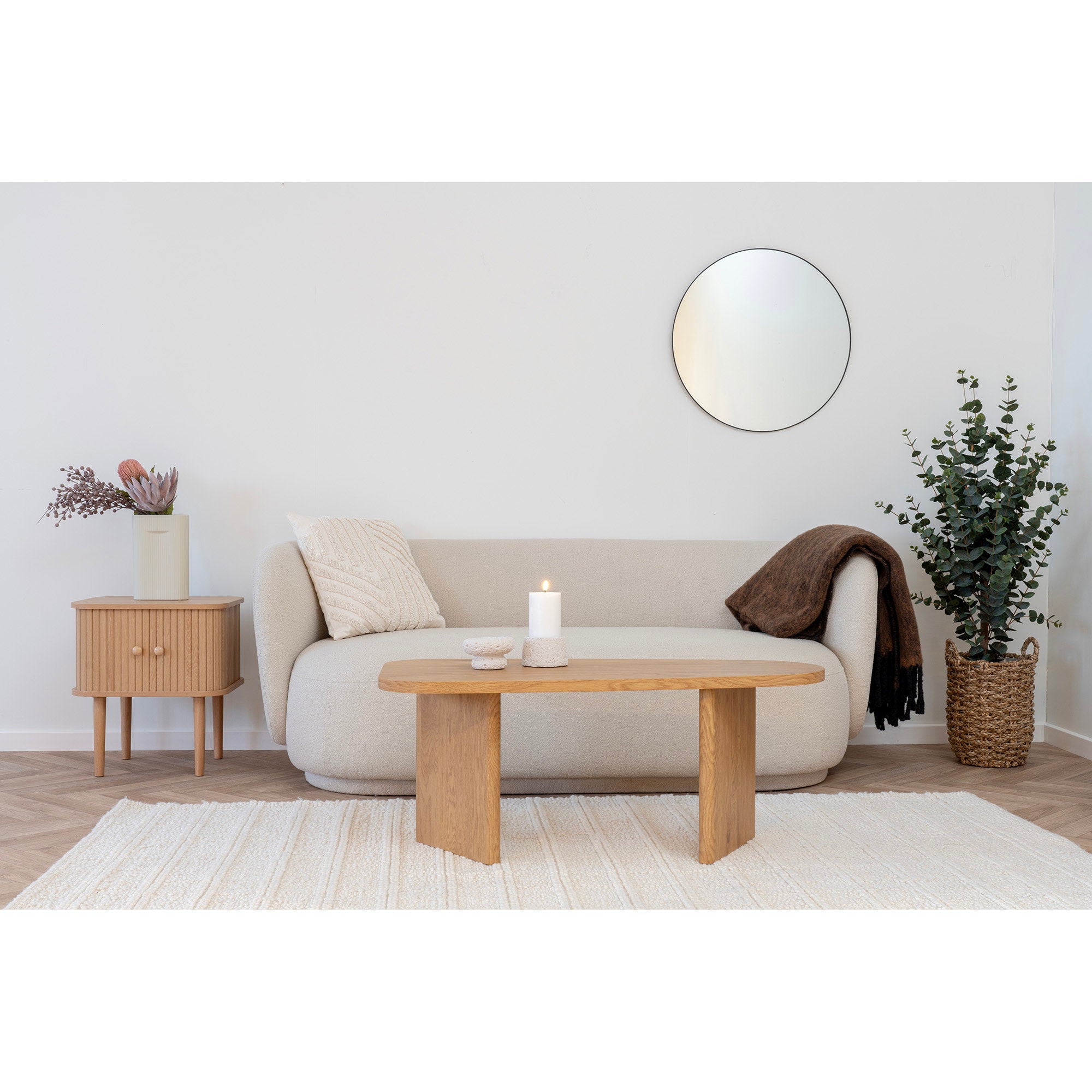 Melo Coffee Table - Coffee table, natural 50x100x41 cm
