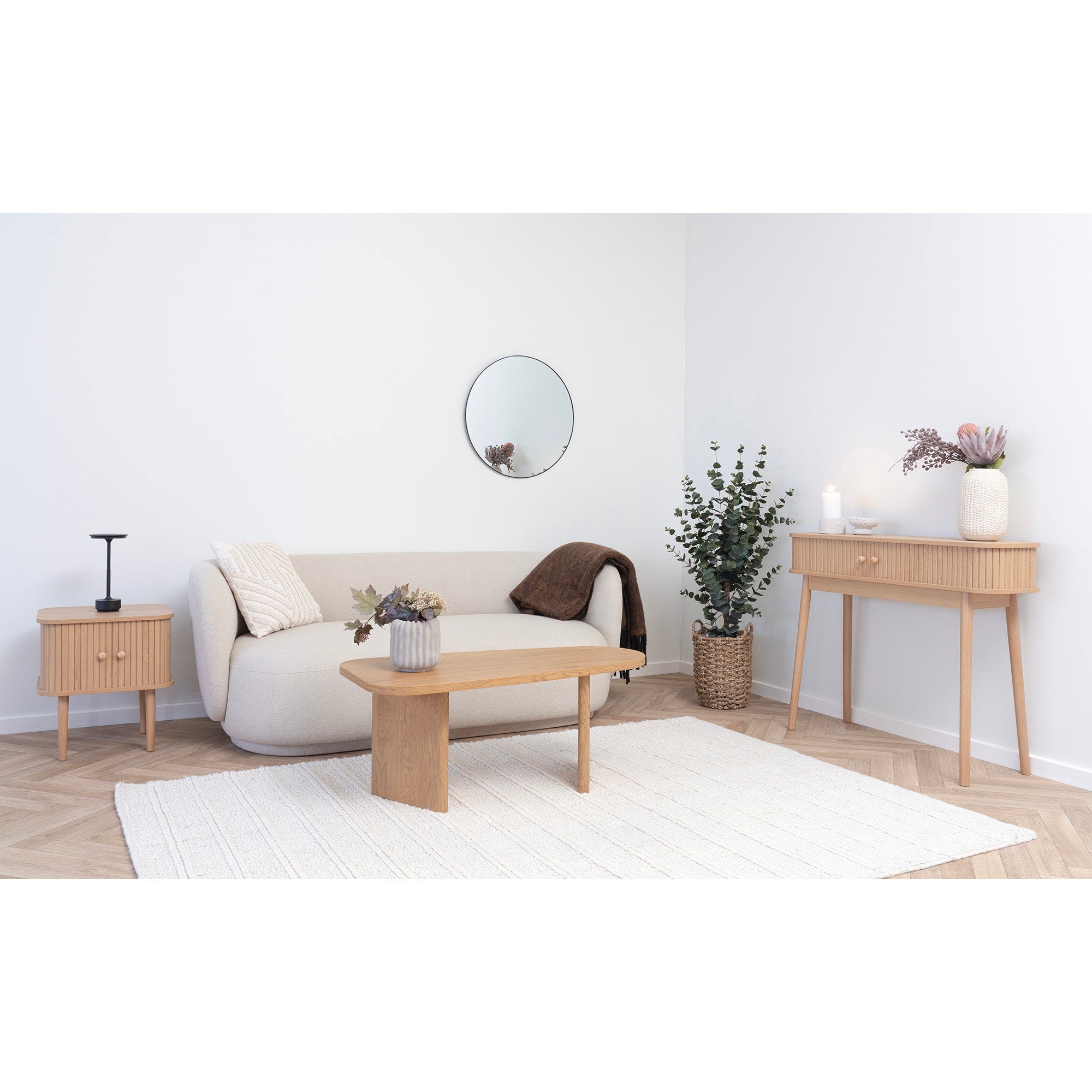 Melo Coffee Table - Coffee table, natural 50x100x41 cm