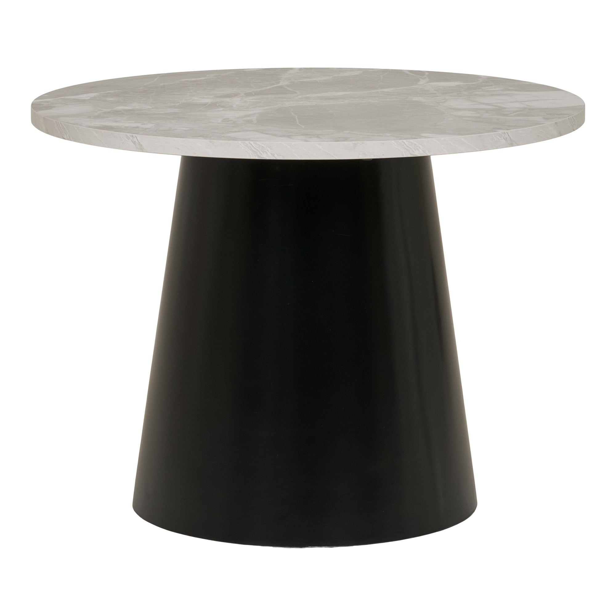 Ronde Brito salontafel in grijs-zwart marmerlook, ø60×45 cm